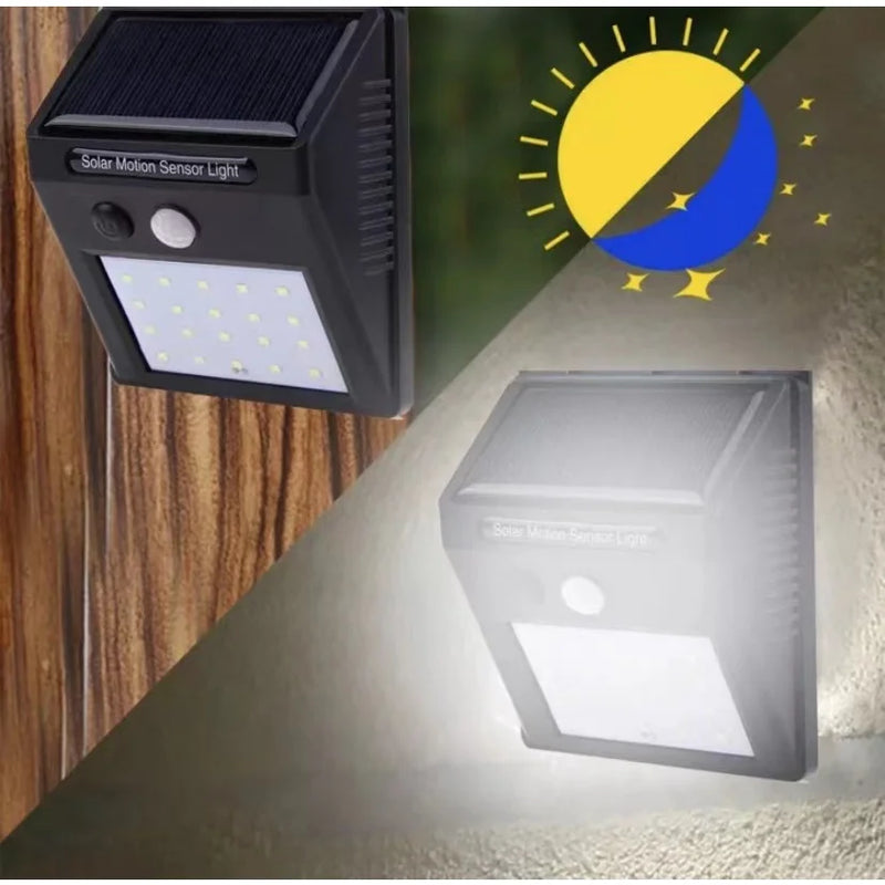 Luminária Solar Luz LED Com Sensor De Presença Automático 20 LEDs